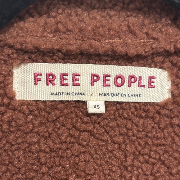 Free People Brown Faux Shearling Coat - Picture 2 of 5